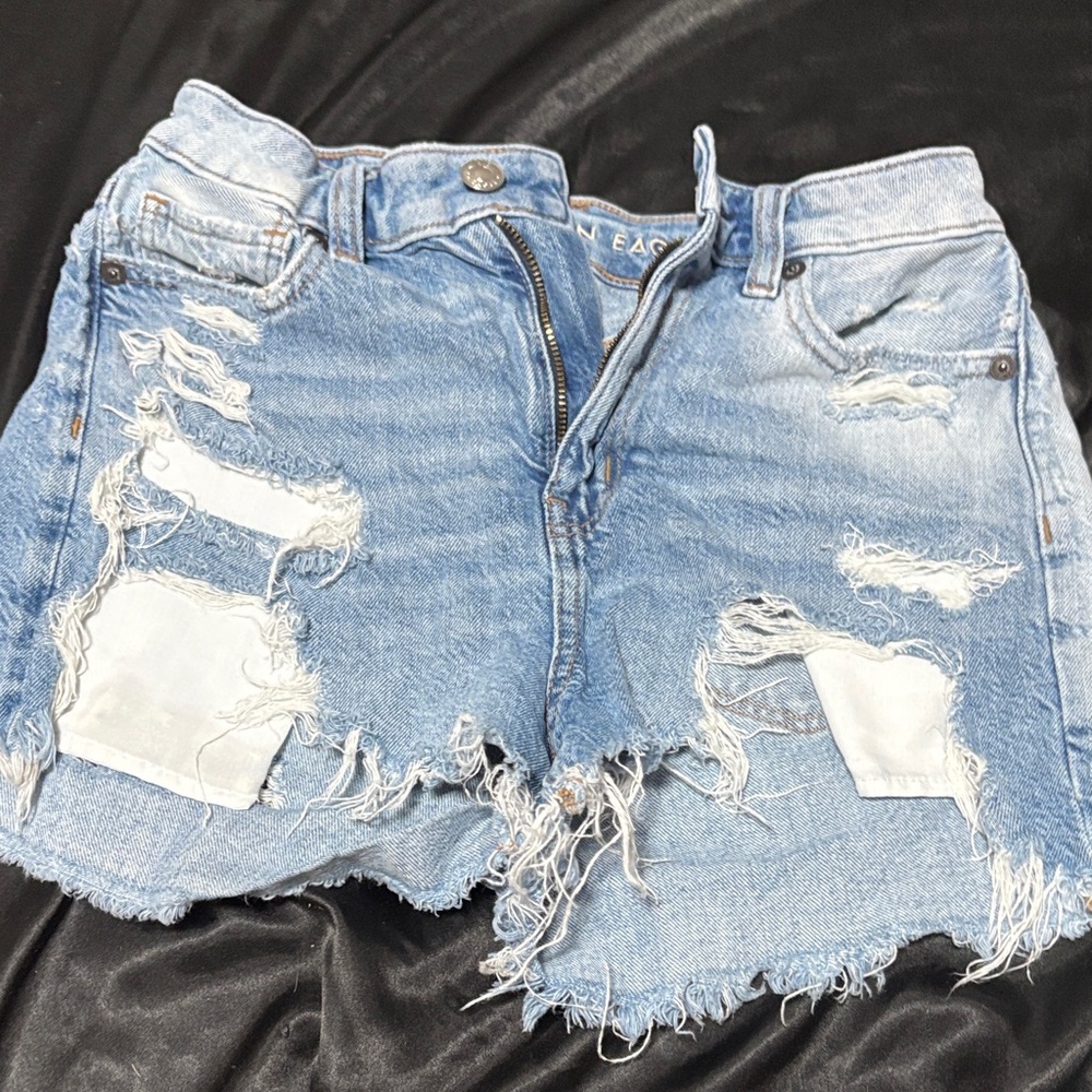 Distressed AE Denim Shorts